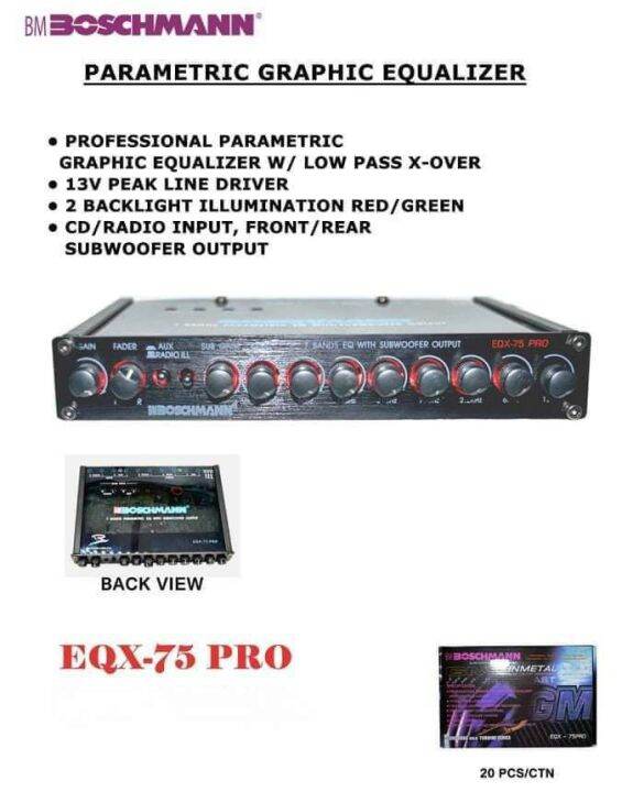 Boschmann Parametric Graphic Equalizer [ EQX75 PRO ] Lazada PH