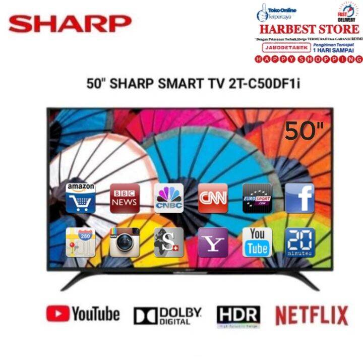 Garansi Tahun Sharp Led Smart Tv Inch Digital Dolby T C Df I Wifi Bluetooth Model