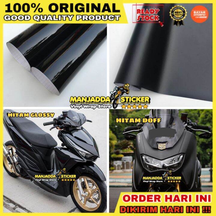 Sticker Skotlet Motor Hitam Stiker Warna Hitam Doff Lazada Indonesia