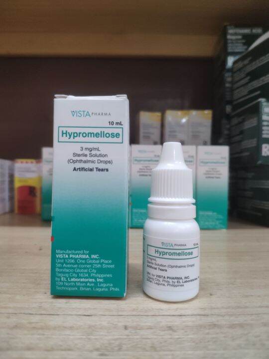 VISTA Hypromellose Opthalmic Drops Artificial Tears Eye Lubricant Eyemo