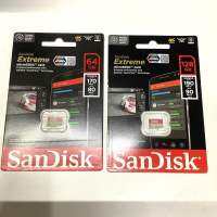 Sandisk 64 128 GB Extreme MicroSDHC UHS-I Card A2 U3 4K V30 มือถือ กล้องติดรถ Action camera