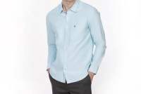 เสื้อเชิ๊ต JohnHenry ทรง Slim Fit สีฟ้า ผ้า Oxford