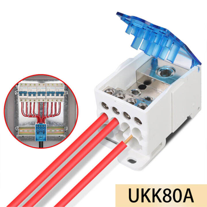 UKK80A Terminal Block Rail distribution Box Universal Electric Wire
