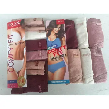 Original Soen 3pcs SOEN Boxer Style Panty For Women's Available All Size  Random Color and Design BBC Bikini Brief Plain or Printed