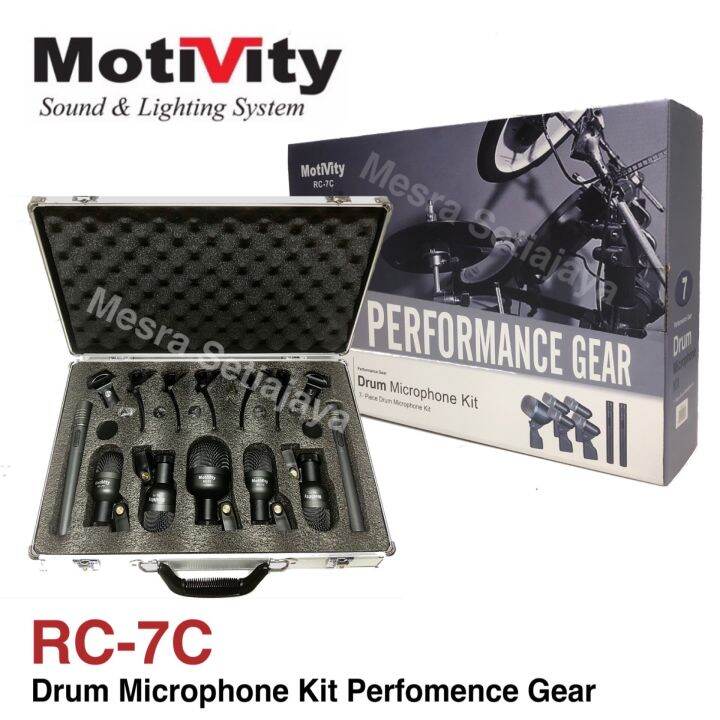 Motivity RC-7C Drum Microphone Kit Performance Gear/Instrument ...