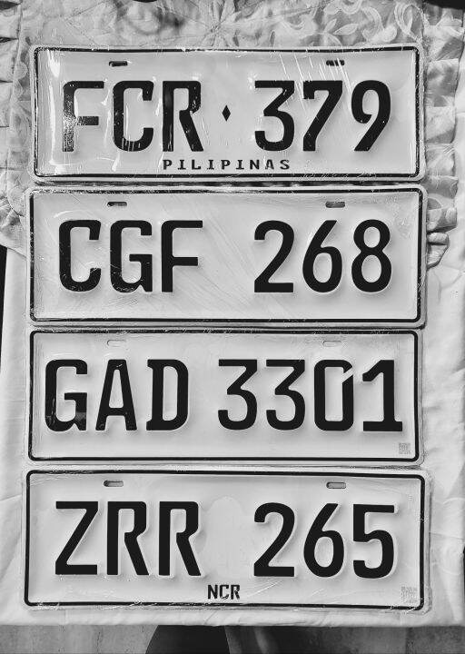 CAR PLATE PAIR STANDARD SIZE GALAVANIZE EMBOSSED PLATE TEMP.PLATE