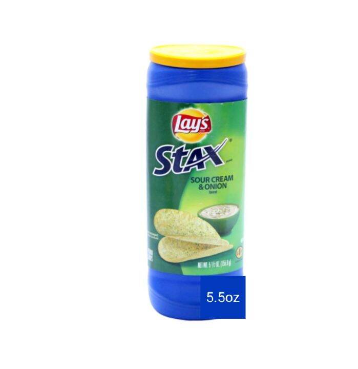 Lay's Stax Sour Cream Onion Potato Chips 5.5oz. Lazada PH