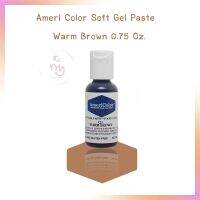 Ameri Color Soft Gel Paste สีเจลผสมอาหาร Warm Brown ขนาด 0.75 oz จำนวน 1 ขวด