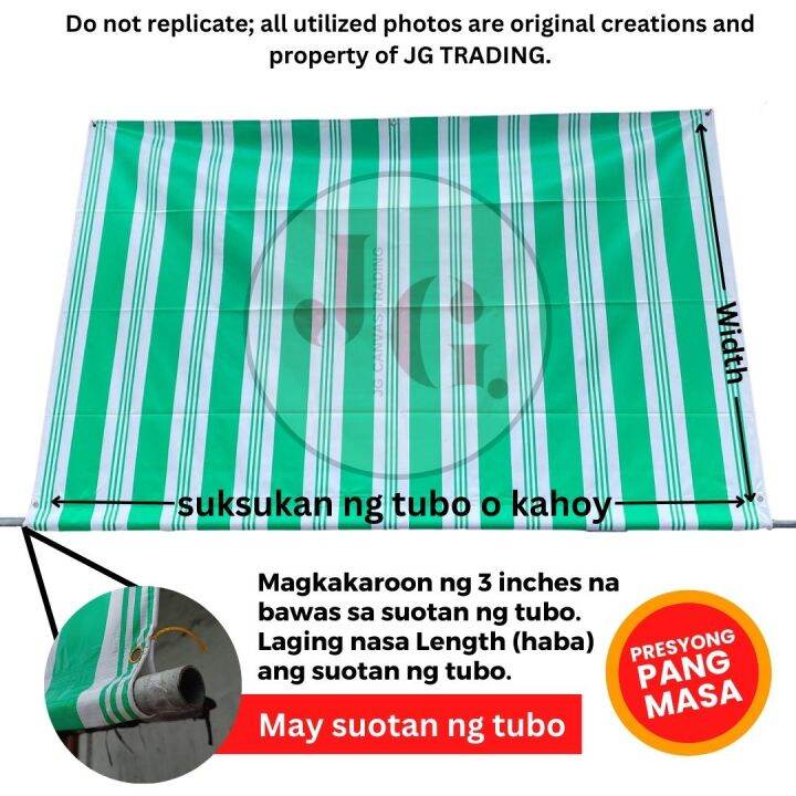 SUPER SALE!! 6x12ft Roll Up and Roll Down Stripe Lona 100% Waterproof ...