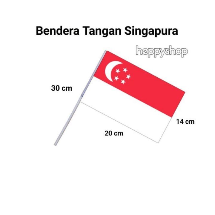 Bendera Tangan Stik Pawai Negara Singapura Lazada Indonesia