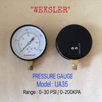 แวคคั่มเกจ เกจวัดสูญญากาศ(Vacuum Gauge) เกจวัดแรงดูด เกจวัดแรงดัน PRESSURE GAUGE (DAY) "WEKSLER"UA35