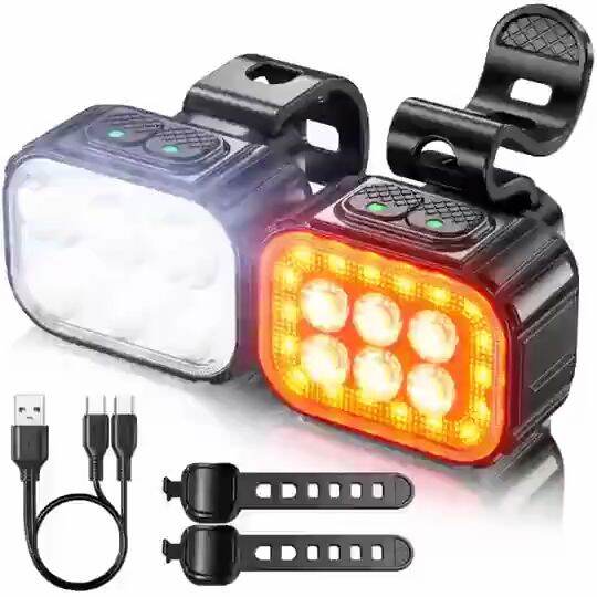 BUCKLOS Bike Light Cycling Headlight Taillight LED Bicycle Lights USB