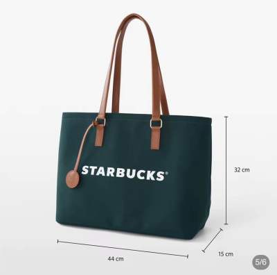 กระเป๋าแคนวาสสตาร์บัคส์ Starbucks Tote Bag ขนาด 44 x 32 cm.