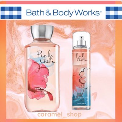 BATH & BODY Works  Body Mist, Shower Gel กลิ่นPINK CHIFFON  🌼🌼🌼🌼🌼 น้ำหอมกลิ่นหอมหวานละมุน ของแท้100%