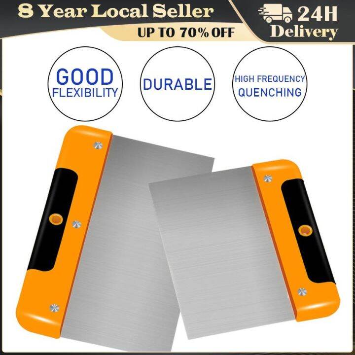 ️【Same Day Delivery】【 6/8/10inch】Stainless Steel Wall Paint Plaster Shovel Putty Knife Scraper