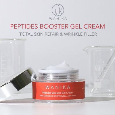 ของแท้ 100% ค่ะ Wanika Peptides Booster Gel Cream 30 ml. ครีมล๊อคอายุผิว เติมร่องริ้วรอย ยกกระชับทันที ผิวอ่อนเยาว์ กระจ่างใส ป้องกันริ้วรอยก่อนวัย  (สำหรับผิวเเพ้ง่าย / ผิวปกติ)