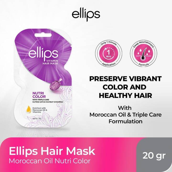 Ellips Hair Mask Moroccan Nutri Color 1 Sachet Lazada PH