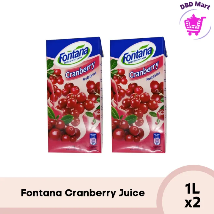 Fontana Cranberry Juice 1l X2 Lazada Ph 0562