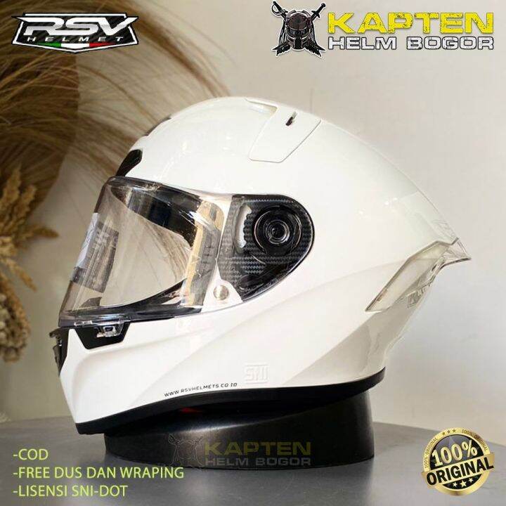 Helm Rsv Ffs Solid White Helm Full Face Rsv Ffs Single Cisor