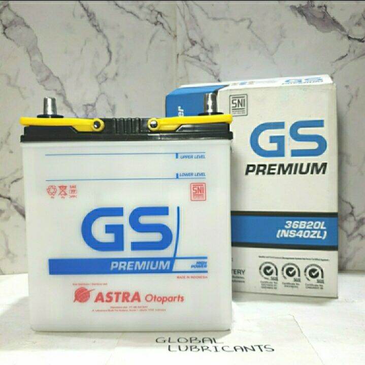 Aki/ Baterai Mobil GS Premium Astra Otoparts NS40ZL (36B20L) Agya