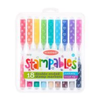 สีเมจิคพร้อมหัวสแตมป์ลายน่ารักๆพร้อมกลิ่นหอม แบรนด์ Ooly - stampables scented double-ended stamp markers - set of 18