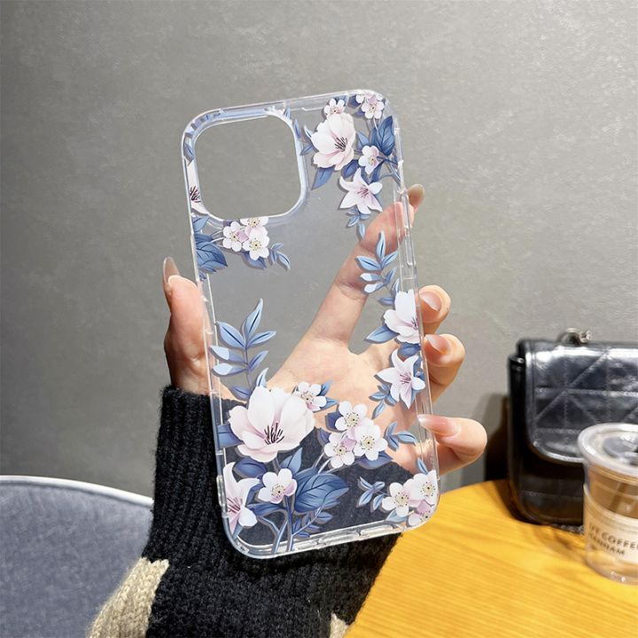 Phone Case for Xiaomi 13T Pro 13T Lovely flower Pattern Transparent ...