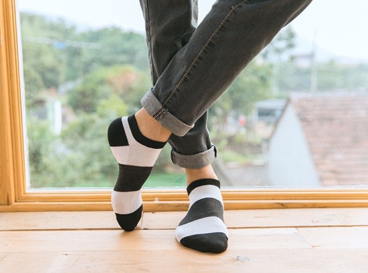 ถุงเท้า-ถุงเท้าแฟชั่น-ถุงเท้าข้อสั้น-ถุงเท้าใส่ทำงาน-สไตล์ญี่ปุ่น-ถุงเท้าสีพื้น