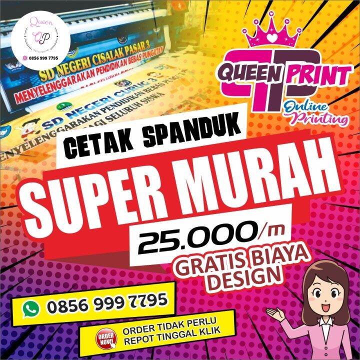 Cetak Spanduk Murah free Desain | Lazada Indonesia