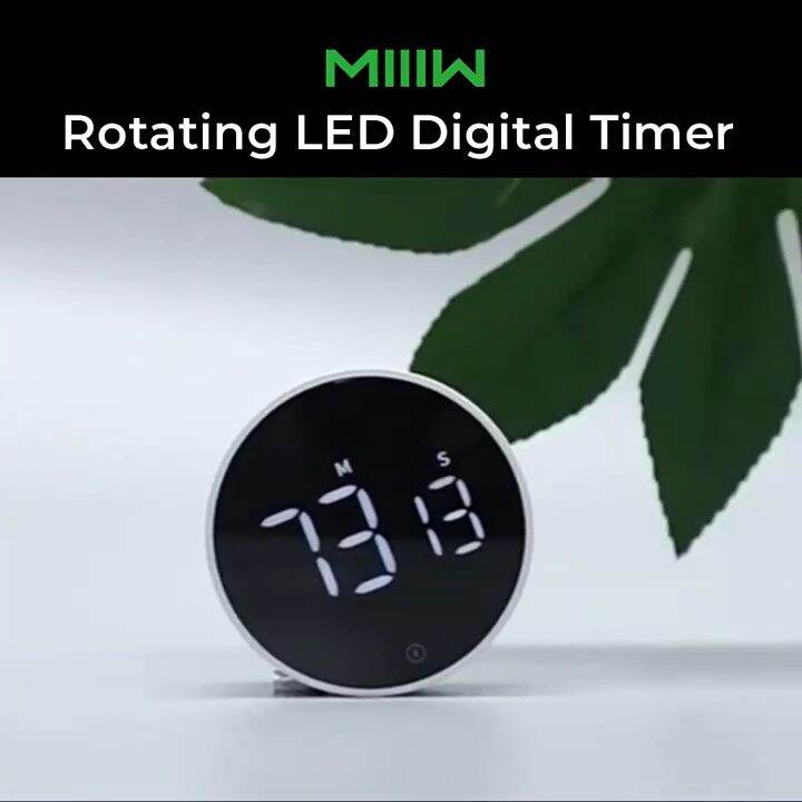 Xiaomi Miiiw Rotating Timer Full LED Digital Screen Silent 3 Alarm
