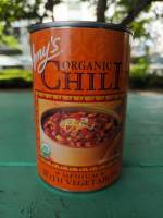 Amys Medium Chili With Vegetable 416g.มีเดียม ชิลลี วิท เวจจิทะเบิล ถั่วบดปรุงรส สำหรับเพิ่มรสชาติอาหาร 416กรัม