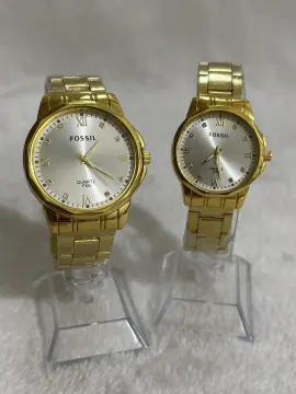 Fossil couple watch online gold