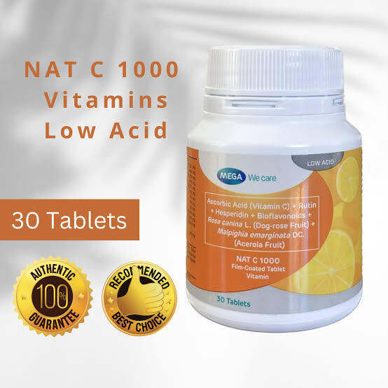 NAT C 1000 Ascorbic Acid Sodium Calcium Ascorbate Vitamin C Low Acid
