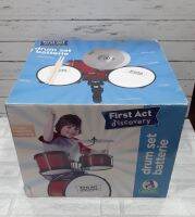 เครื่องดนตรี กลองชุด"First Act Discovery Junior Drum Set สภาพดีไม่แตกหัก แต่อุปกรณ์ไม่ครบครับ ขาดกลองตัวใหญ่ จึงทำให้ไม่มีฐานตั้ง แต่อุปกรณ์ชิ้นอื่นเสียงดีครับ