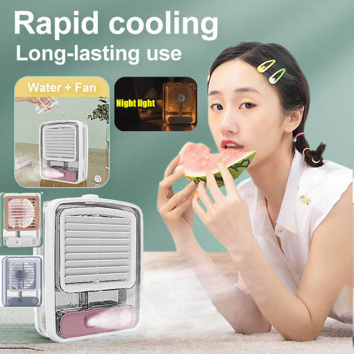 Portable Cooling Desktop Fan Usb Water Cooling Fan Humidifier Purifier Multifunction Summer Mini
