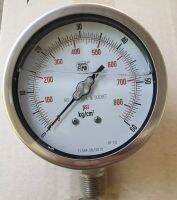 PRESSURE GAUGE "NUOVA FIMA" - หน้าปัด 4 นิ้ว เกลียว ½ นิ้ว สแตนเลส ตัวบอดี้เป็นสแตนเลส RANGE : 0 – 60 kg