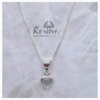 Kr Silver สร้อยคอเงินแท้ พร้อมจี้เงินแท้ (เปลือกหอย)