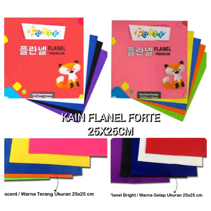 Kain flanel premium forte 25x25 cm lazada indonesia