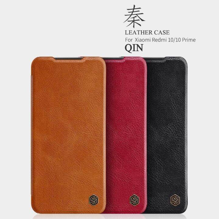 พร้-อมส่งใน-เคสหนังฝาพับqin-for-redmi-10-2022-redmi10-nillkin-qin-leather-case