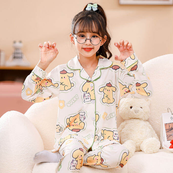 Sanrio Pom Pom Purin Children's Pajamas Girls' Spring and Autumn plus ...