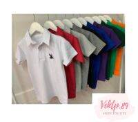 Vektp.89 เสื้อโปโลเด็กปักนก สีพื้น มี S ถึง XL ใส่ได้ทั้งดช.-ดญ.(เลือกสี/เลือกไซส์) สินค้าพร้อมส่ง ?มีจ่ายปลายทาง?