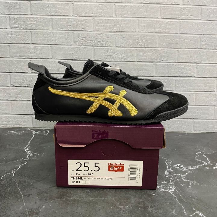 Onitsuka Tiger mexico 66 Deluxe japan Black Gold | Lazada Indonesia