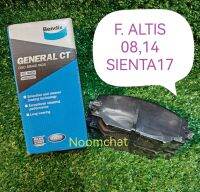 ​✅BenDix​✅ผ้า​ดิส​เบรคหน้า​ Toyota​ Altis​ ปี08-18, SIENTA ปี17, Raf4ปี08 เกรด​GCT DB1802