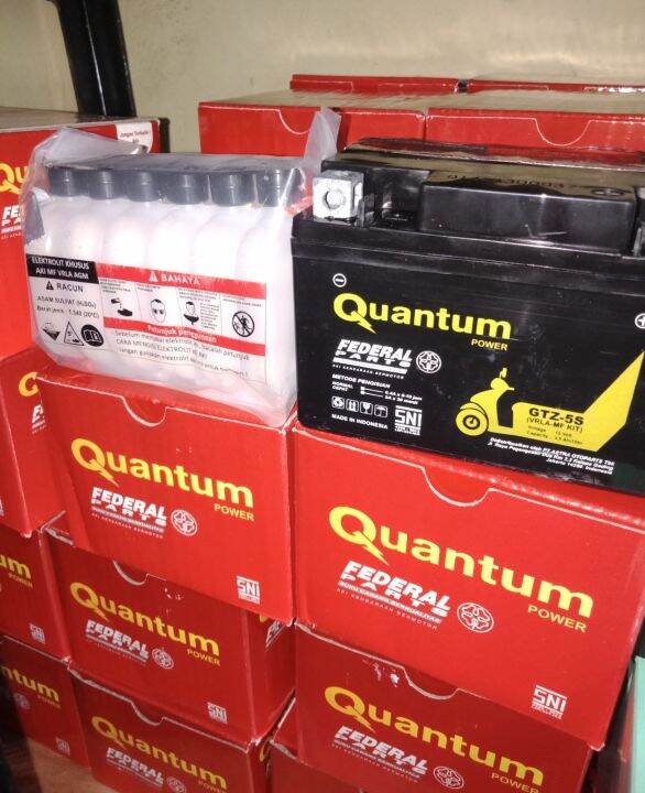 AKI MOTOR MATIC ASLI FEDERAL QUANTUM GTZ5S , HONDA MATIC, YAMAHA MATIC