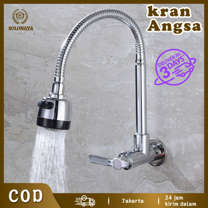 Kran Angsa Wastafel Cuci Piring Plastik Ekonomis Babet Stainless Anti