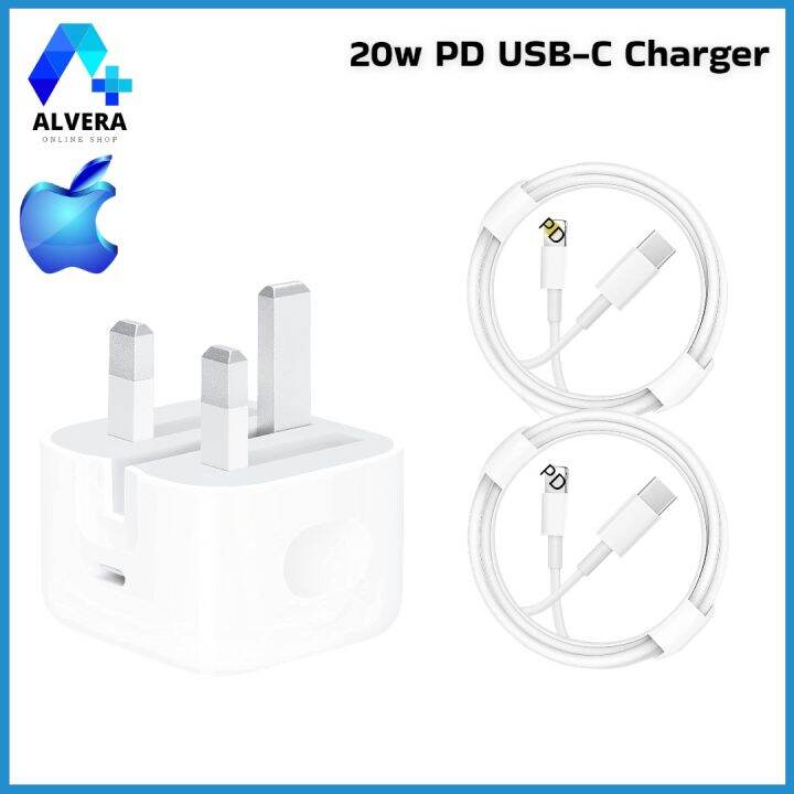 Original USB-C 20W Power Adapter PD Fast Charger 1 Set Adapter + Cable ...