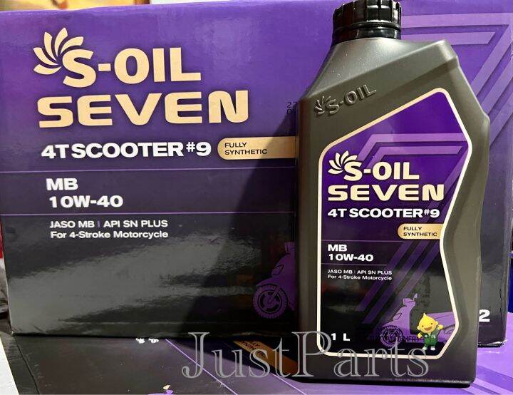 S-OIL 7 4T SCOOTER #9 10W/40 FULLY SYNTHETIC JASO MB API SN PLUS 800ML ...
