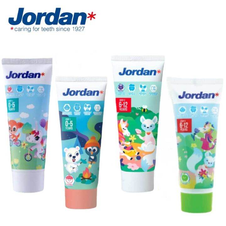 [TKM] Jordan Kid's Toothpaste Step 1 & Step 2 - 75g | Lazada