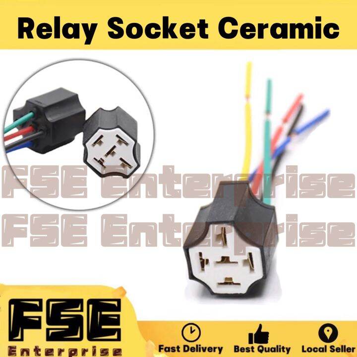 Automotive Relay Socket 5 Pin Ceramic Type High Temperature Resistance (1pc) Lazada