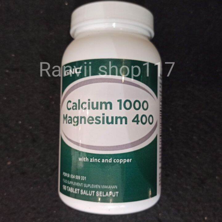 GNC Calcium 1000 Magnesium 400 With Zinc and Chopper180 Lazada Indonesia