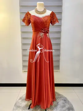 Red gown for wedding sales sponsors